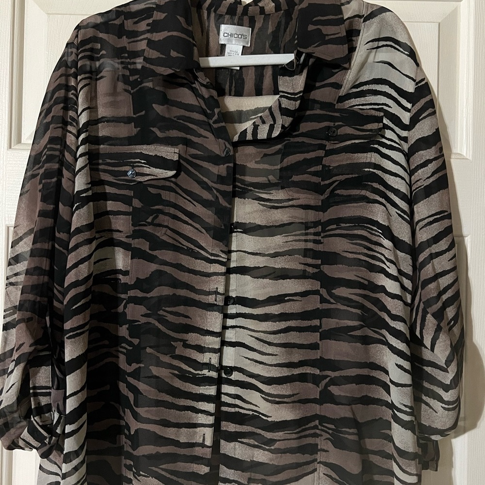 Woman’s Chico’s Sheer Blouse
